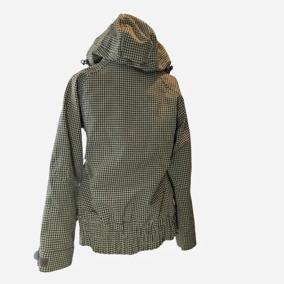 Pre-owned Roxy Women's Hooded Utility Jacket - Olive Check - Picture 2 of 11